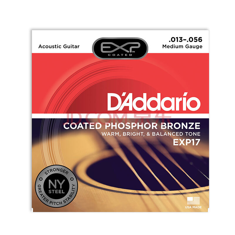 达达里奥ez900 910 920 930民谣木吉他弦琴弦 exp17(013-056)磷铜镀膜