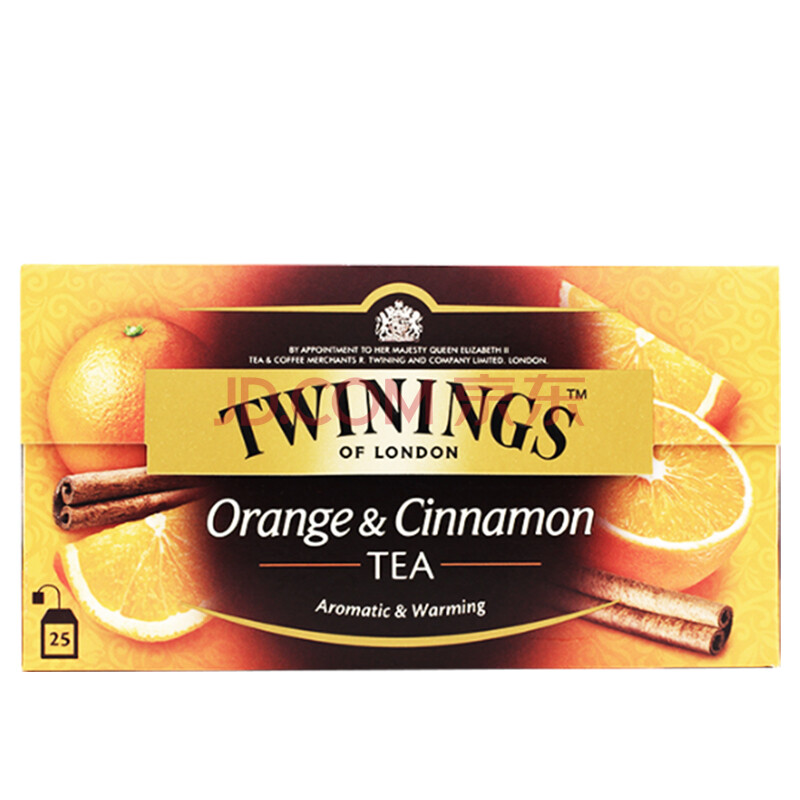 英国川宁 Twinings 花果茶柑桔肉桂茶冷泡茶花果香红茶进口茶叶袋泡茶包2g 25包下午茶 爱稳赢商城