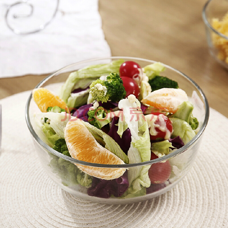 泰国ocean海洋进口玻璃盘 玻璃碗 饭碗 沙拉碗 (1个装) 7英寸