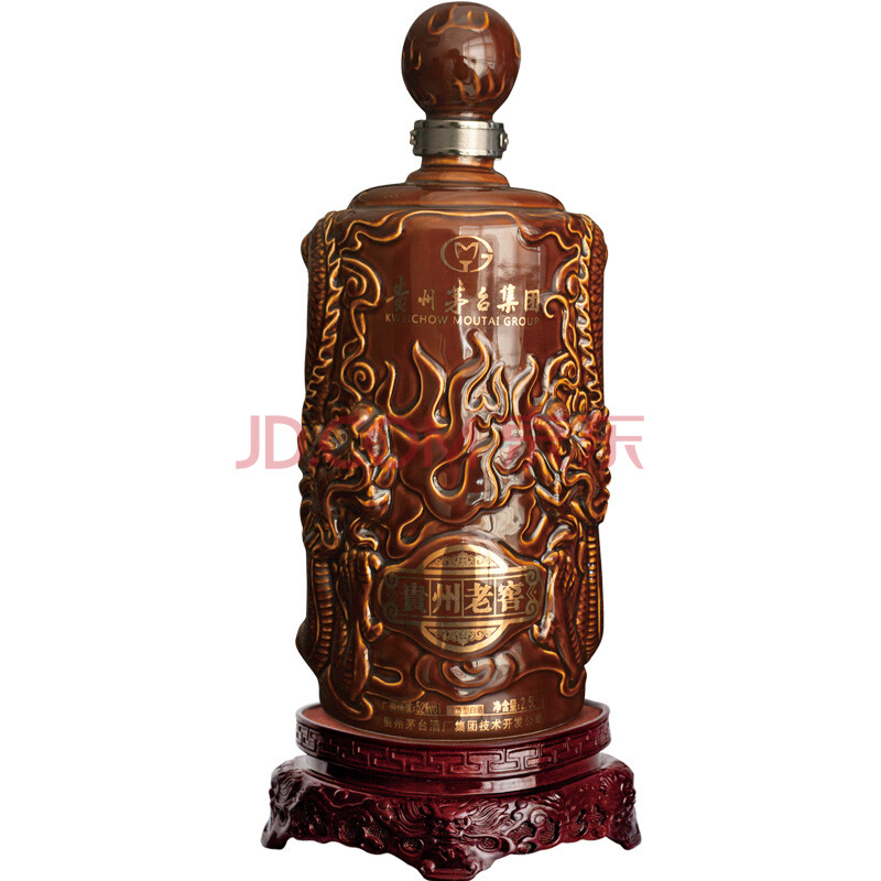 贵州茅台集团技术开发公司贵州老窖飞龙在天古铜色5斤坛装礼盒白酒