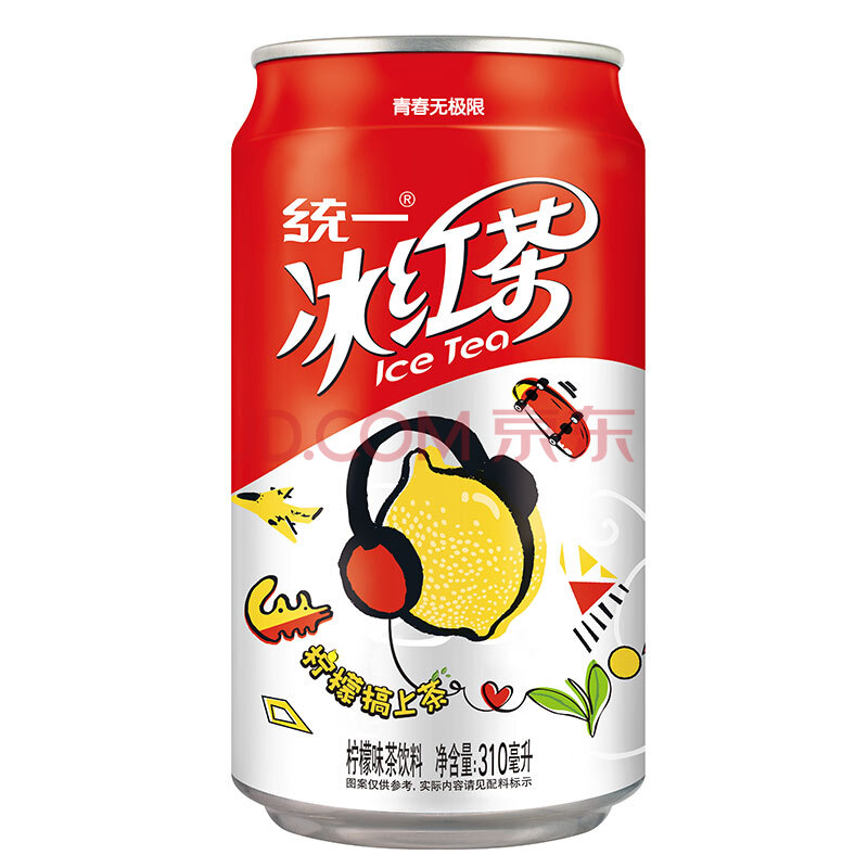 >商品详情 统一 冰红茶 罐装柠檬红茶饮料 310ml*24罐