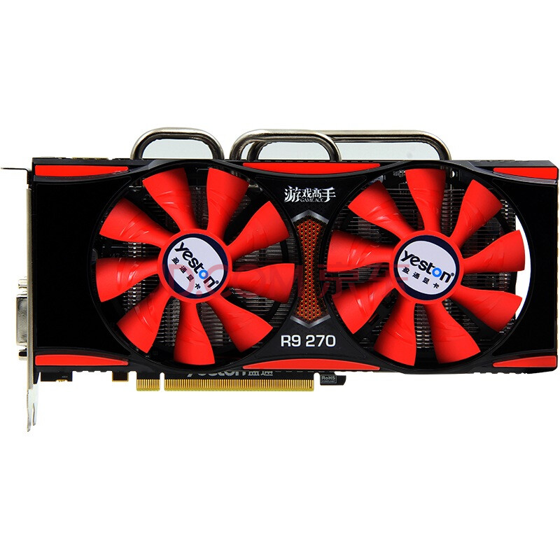 盈通(yeston)r9 270 4g d5 pa 游戏高手 900mhz/5000mhz 4g/256bit