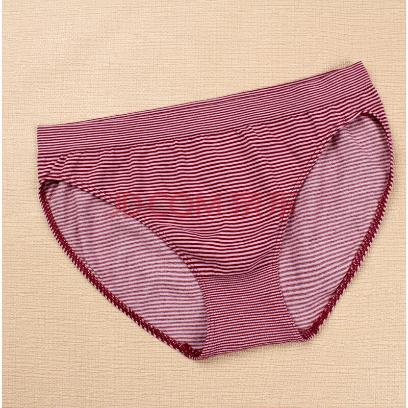 无痕低腰女士内裤户外休闲内裤舒适透气三角裤生理抗菌内裤 红白条纹