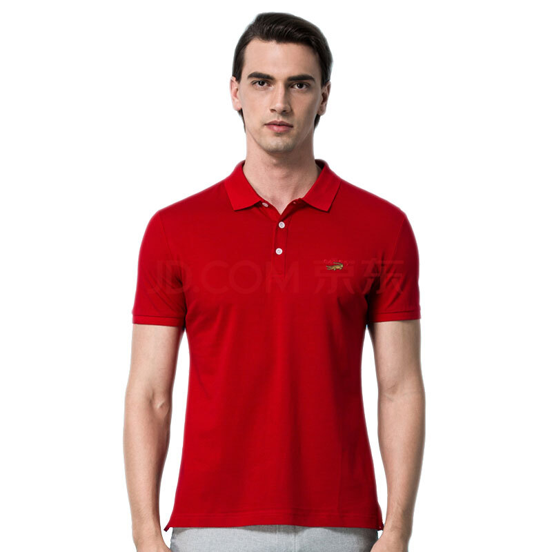 卡帝乐鳄鱼(cartelo)polo衫 男士休闲纯色翻领短袖t恤 ket2013 红色