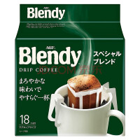 日本进口黑咖啡AGF挂耳咖啡blendy滤挂滴漏挂耳式咖啡黑咖啡滴漏式咖啡agf摩卡深煎原味纯咖啡粉 AGF挂耳黑咖啡18包