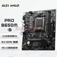 ΢(MSI) PRO B650M-B DDR5 Ϸ칫 ֧CPU 7800X3D/7700X/7500F (AMD B650/AM5ӿڣ
