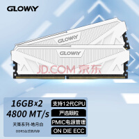 光威（Gloway）32GB(16Gx2)套装 DDR5 4800 台式机内存条 天策系列-皓月白