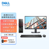 戴尔DELL成就3020台式机电脑主机 商用办公电脑整机 (13代i5-13400 16G 256GSSD+1TB)23.8英寸