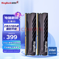 金百达（KINGBANK）32GB(16G×2)套装 DDR4 3600 台式机内存条海力士原装颗粒 黑爵系列 Intel专用条