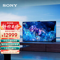 索尼（SONY）XR-65A80EK 65英寸 4K OLED智能电视 屏幕发声 搭载摄像头 XR认知芯片 全面屏（A80K摄像头版）