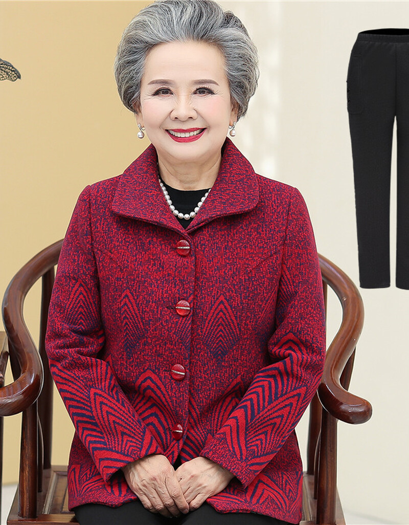 达丽莱奶奶装春装外套中老年人妈妈套装60-70-80岁老太太老人春秋季