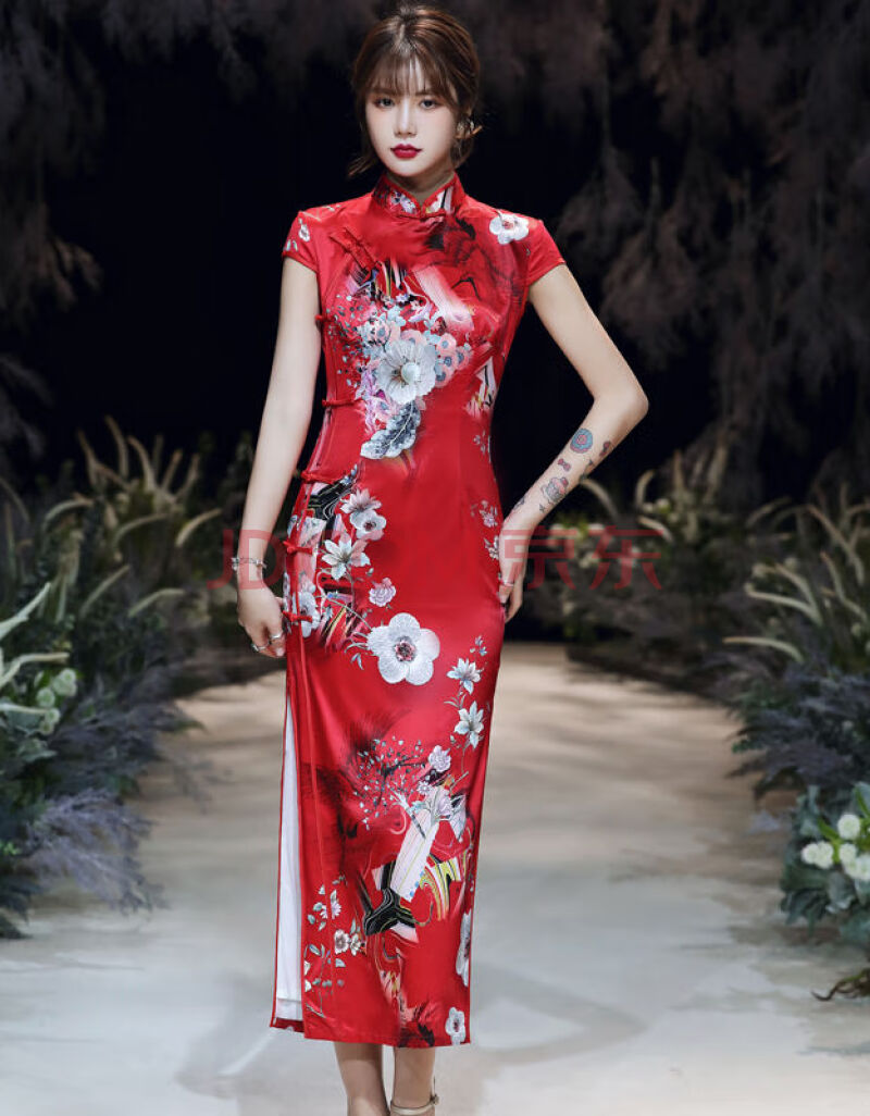 汉族民族服饰旗袍图片