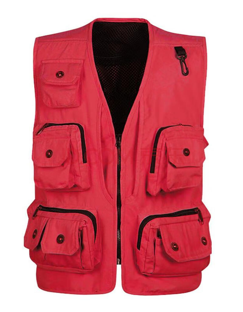 户外春秋多口袋男士摄影师马甲 帆布背心 工作服导演记者钓鱼坎肩