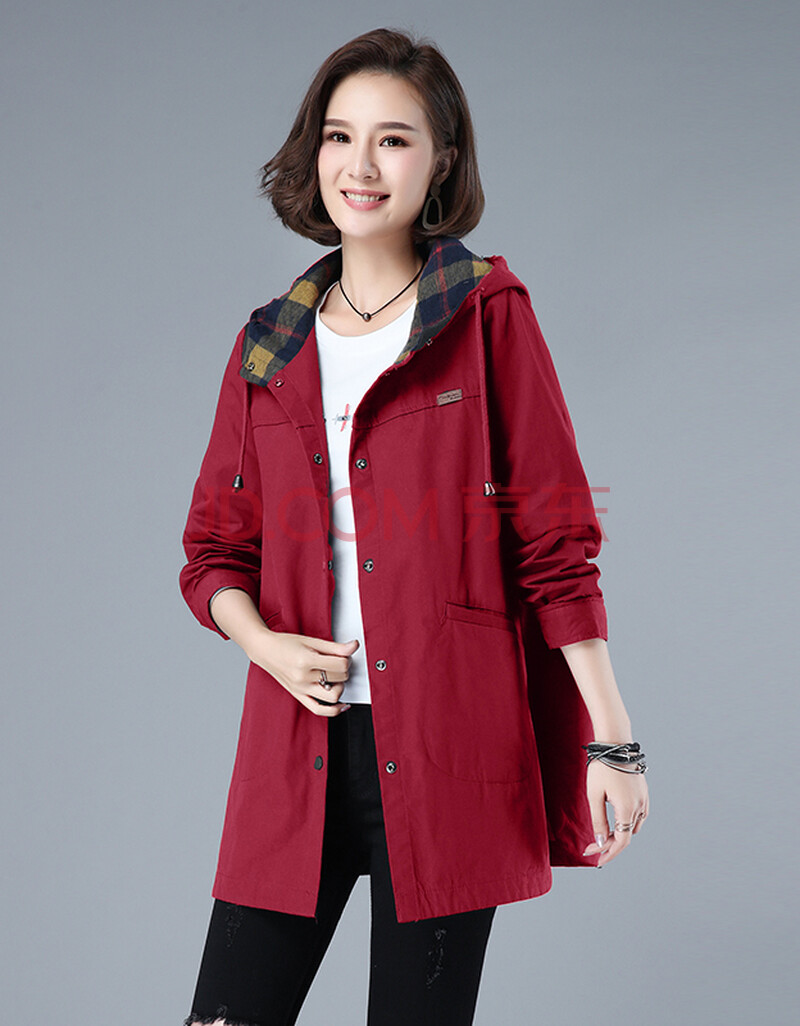 女装 风衣 卡漫森(kamansen) 风衣女韩版宽松休闲外套布春秋装极简