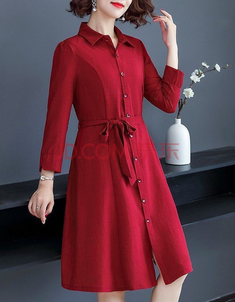 妈妈秋装连衣裙女2020中年新款阔太太洋气高贵衬衫40岁50中老年女春秋