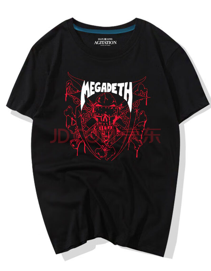 重金属摇滚乐队megadeth麦格戴斯t恤男短袖 夏季潮品半