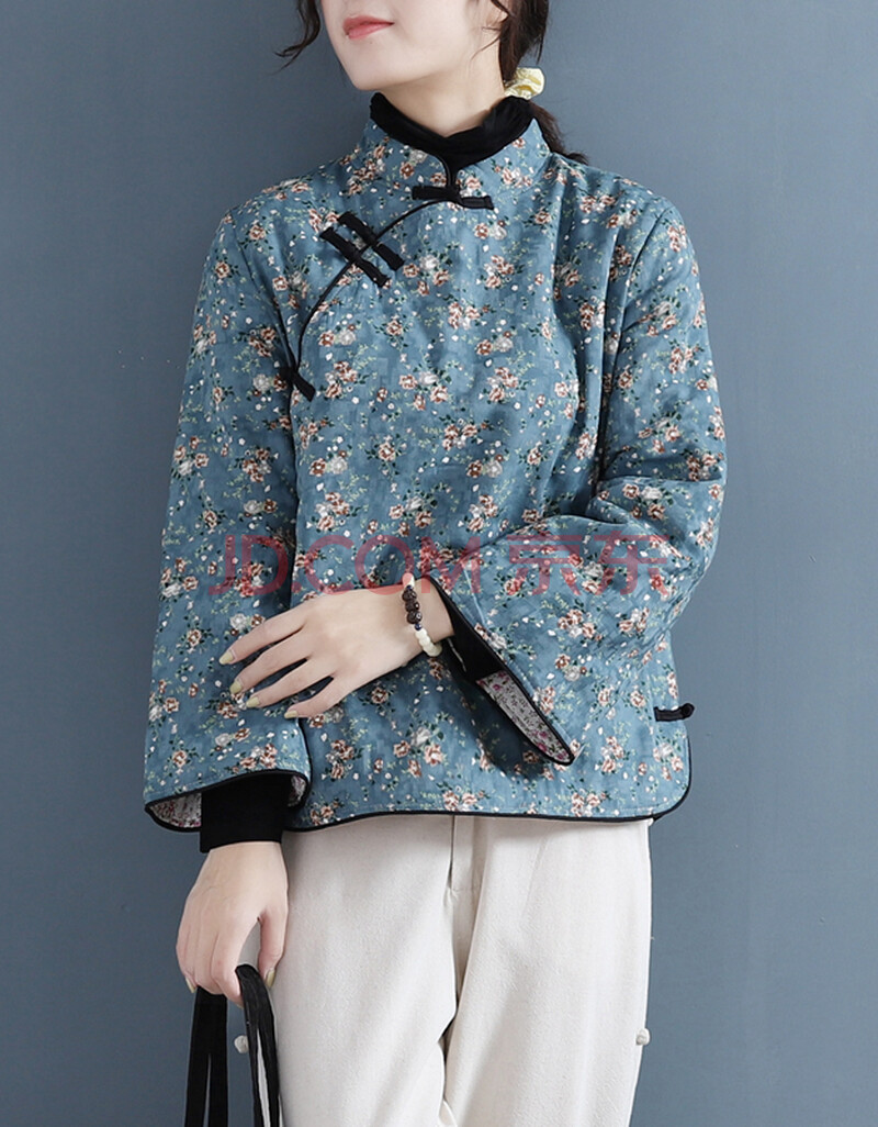 女装 旗袍 蒂默奇 禅服女士 禅修服女唐装茶服秋冬装中式斜襟盘扣夹棉