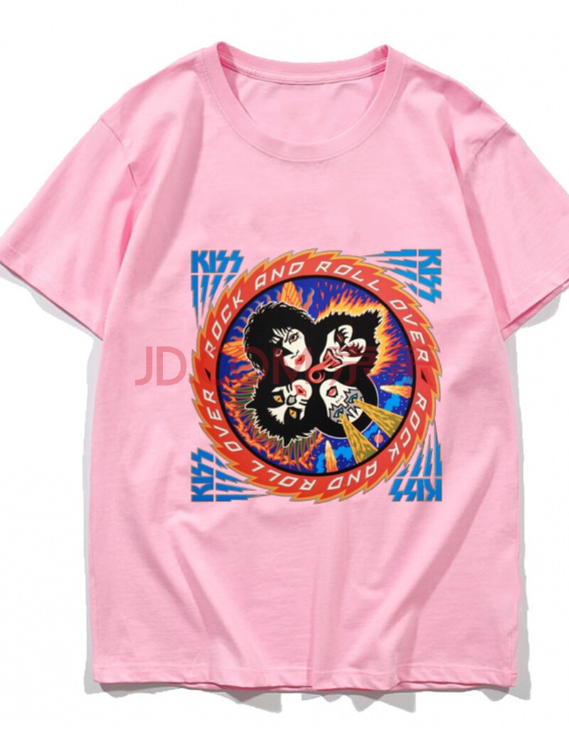 kiss乐队t恤 重金属摇滚乐队短袖 棉圆领男女歌迷大码体恤初高中大学