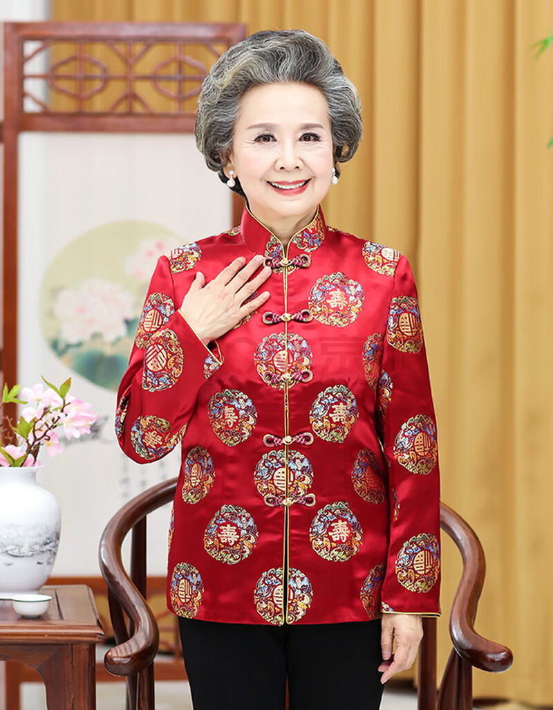 80大寿衣服老人过生日唐装奶奶过寿礼服过90岁祝寿老年人女寿星生日