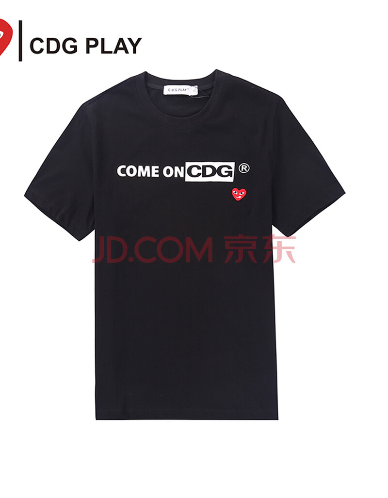 cdg play 商场同款2021夏季新款情侣字幕logo简约男女上衣短袖t恤