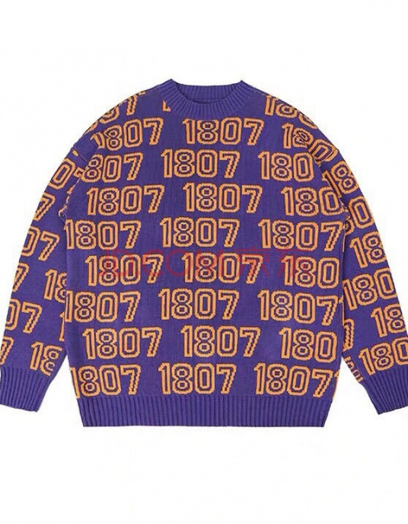 男士秋季长袖针织衫毛衣男秋冬新款男士针织衫s潮街头1807logo提花