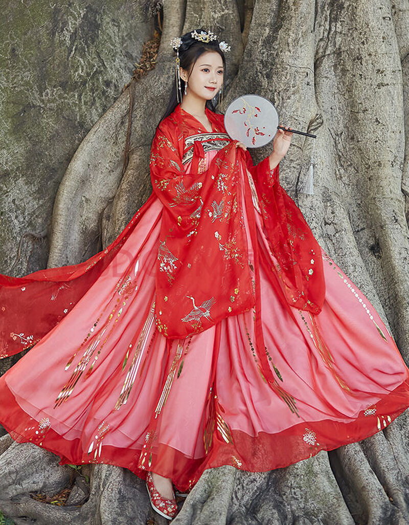 飞之健起春季新款新款原创汉服齐胸襦裙改良汉服女传统中国风大袖衫超