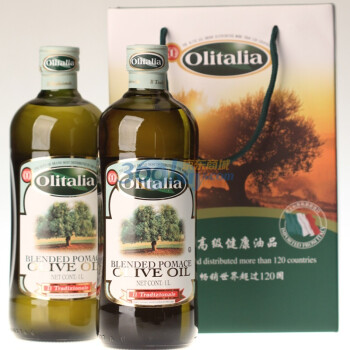 意大利Olitalia奥尼混合油橄榄果渣油1L*2瓶礼盒装