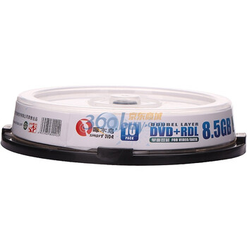 啄木鸟 DVD+R DL 8速 8.5G  单面双层 10片桶装 刻录盘