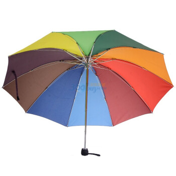 宝丽姿碰击布三折钢58cm/10k晴雨两用彩虹伞337E