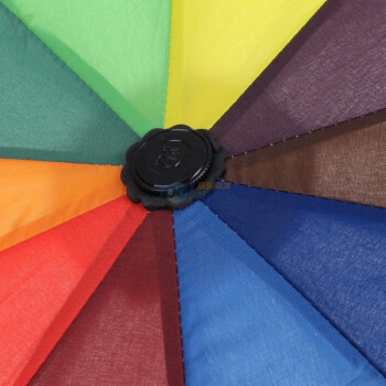 宝丽姿碰击布三折钢58cm/10k晴雨两用彩虹伞337E