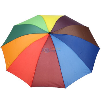 宝丽姿碰击布三折钢58cm/10k晴雨两用彩虹伞337E
