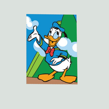 华庭丽娜diy数字油画 手绘 自助油画diy 数字画 唐老鸭新款 10*15cm