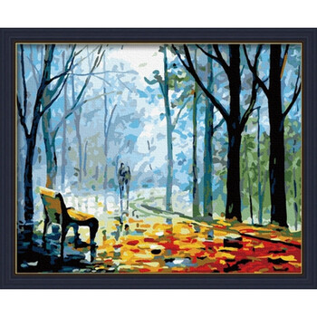 diy数字油画 数字彩绘 自助油画diy 休闲小路