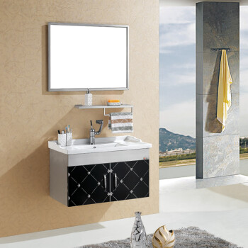 卫欲无限 高级浴室柜组合 浴室家具(镜子、主柜、面盆、置物架)