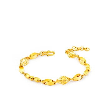 周大福ctf 精致黄金手链(工费:258 计价)f169233 足金约8.65g6.5寸