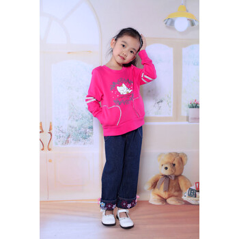 童装 女童 女童春秋天使猫 可爱套头外套