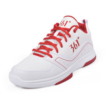 361°男款篮球鞋防滑减震耐磨中帮男运动鞋 7241119 白/红 41