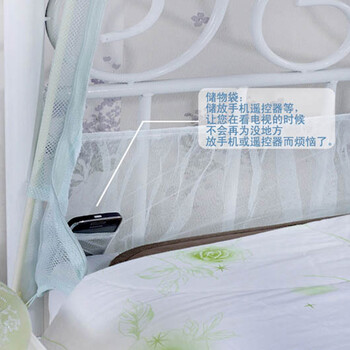 
                                        亏本清仓 蚊帐蒙古包三开门拉链加高可挂风扇 05-4蓝边白纱 1.2米                