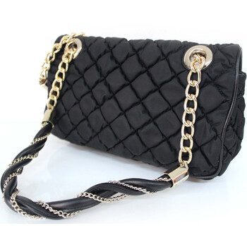 dunlop邓禄普女款南韩丝布黑色链条手提包da1201303