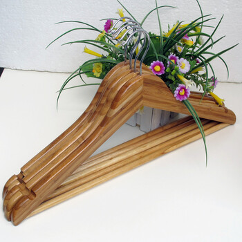 罗美尔 高档竹子衣架男女竹制挂衣架 12只装 男款