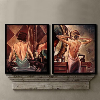 绿牌仿真油画客厅欧式简约人物 4号尺寸 70*100cm