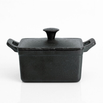 
                                        意彩（ECOHOUSE） 长方形西式迷你奶锅 铸铁锅 煮酱汁11X8CM                