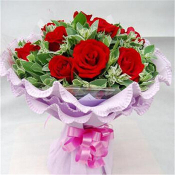 鲜花速递 生日鲜花快递 11枝红玫瑰鲜花快递上海花店送花配送