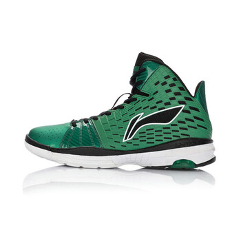 李宁lining 2013年新款 男子雷电场地篮球鞋 abph063-6黑/桔红 39.