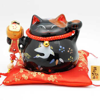 招财猫 #7 锣鼓运财猫 摆件 中号 送礼礼品价格