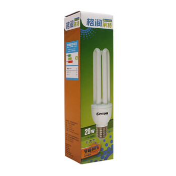 格润莱特 3U型 20W 节能灯 E27标准螺口灯头 白光 家装家居办公卧室客厅照明光源