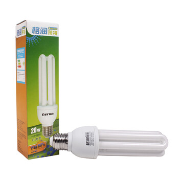 格润莱特 3U型 20W 节能灯 E27标准螺口灯头 白光 家装家居办公卧室客厅照明光源