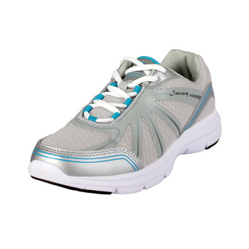 建侬 男女情侣款 春夏休闲网面运动鞋 轻盈透气 排汗舒适702 灰/蓝 40