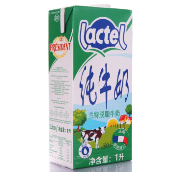 lactel 兰特 脱脂牛奶（利乐装） 1L*12盒