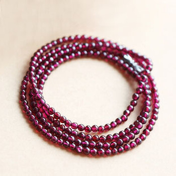 芳菲天然精美玫红石榴石腰链 时尚女款 夏季必备